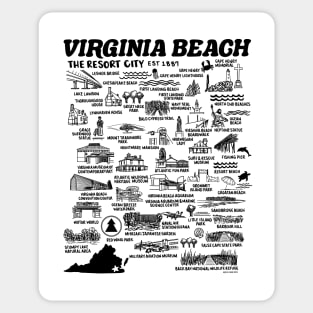 Virginia Beach Map Sticker